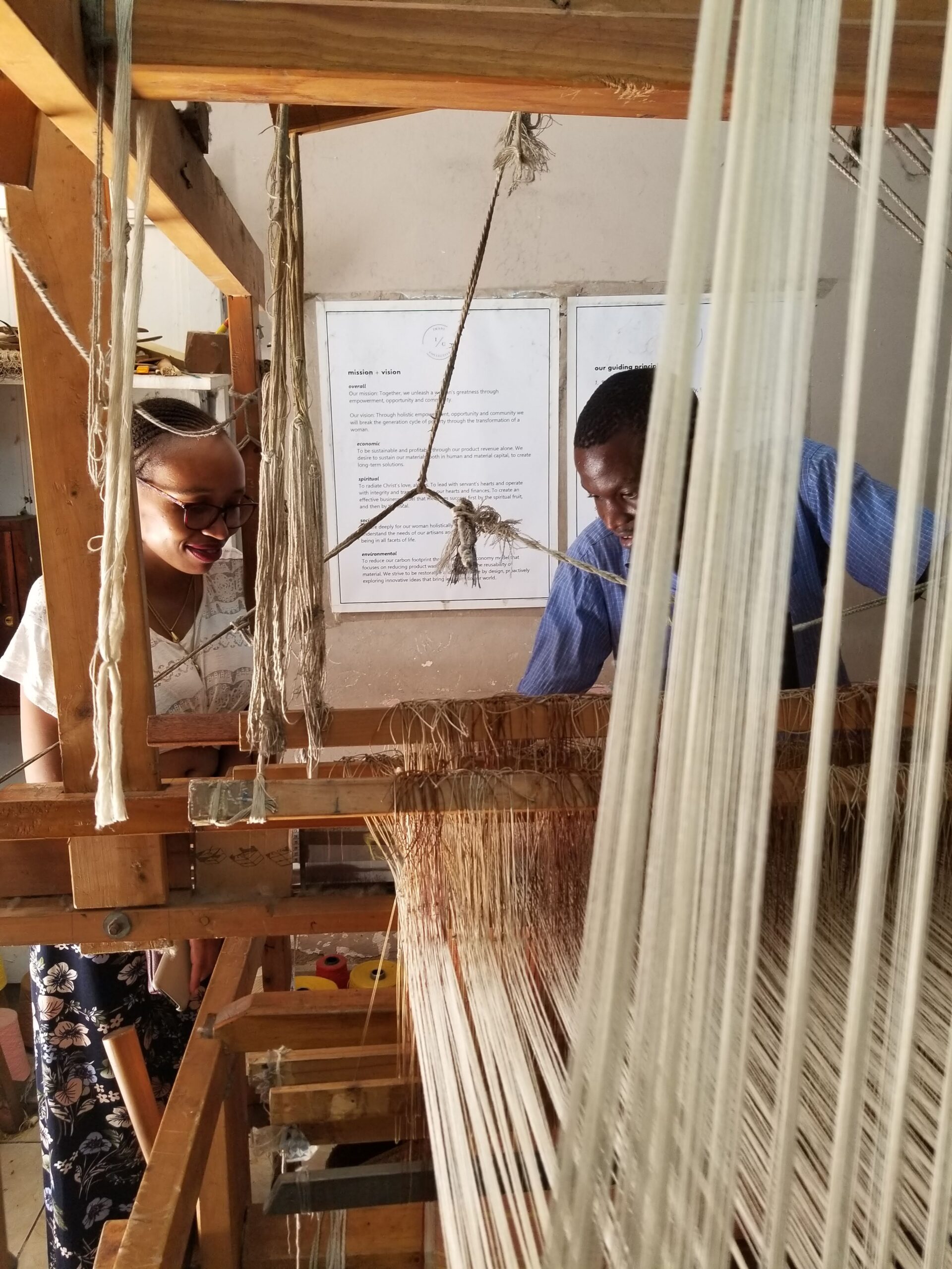 Carol with Fibre Weaver